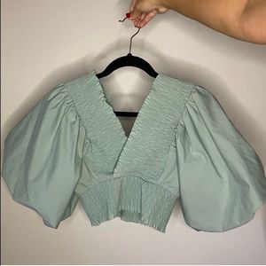 Zara puff sleeve crop top